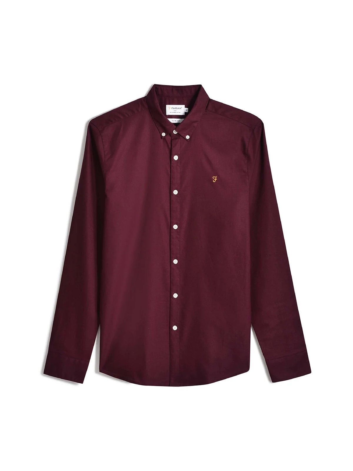 Farah Burgundy Slim Fit Shirt F4WSB060 507