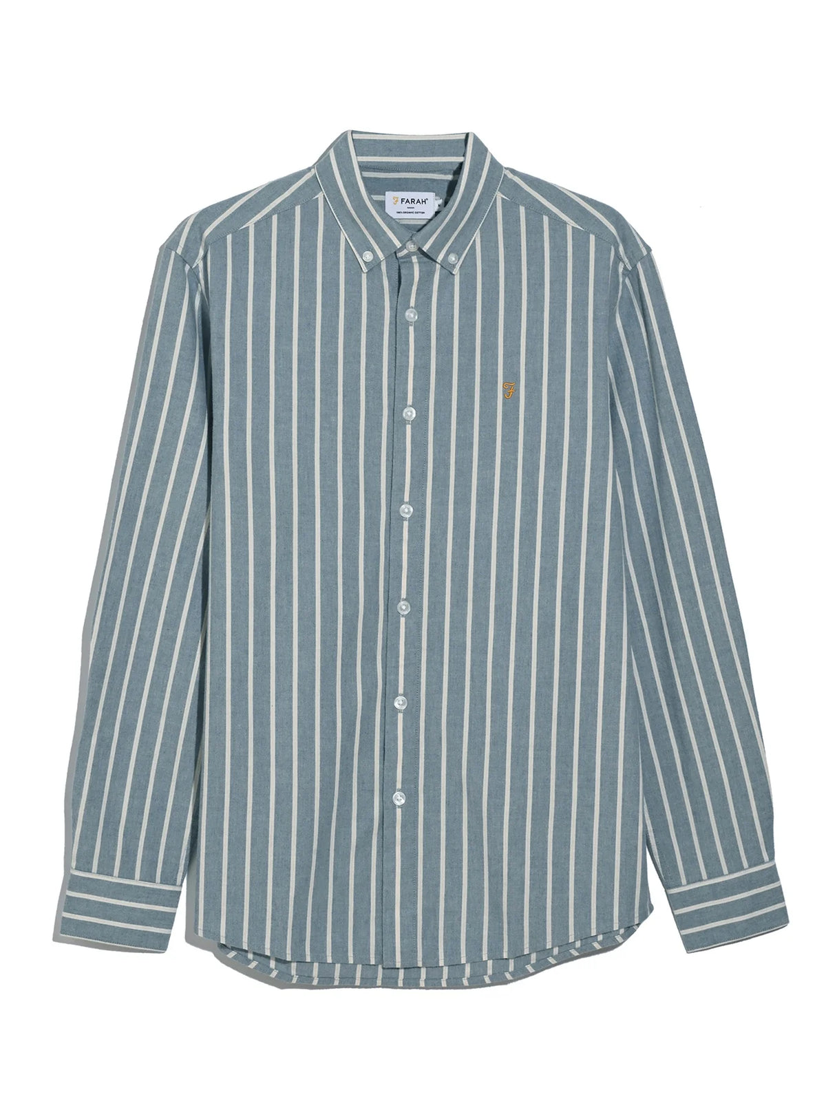 Farah Steen Blue Striped Shirt F4WSG014 401