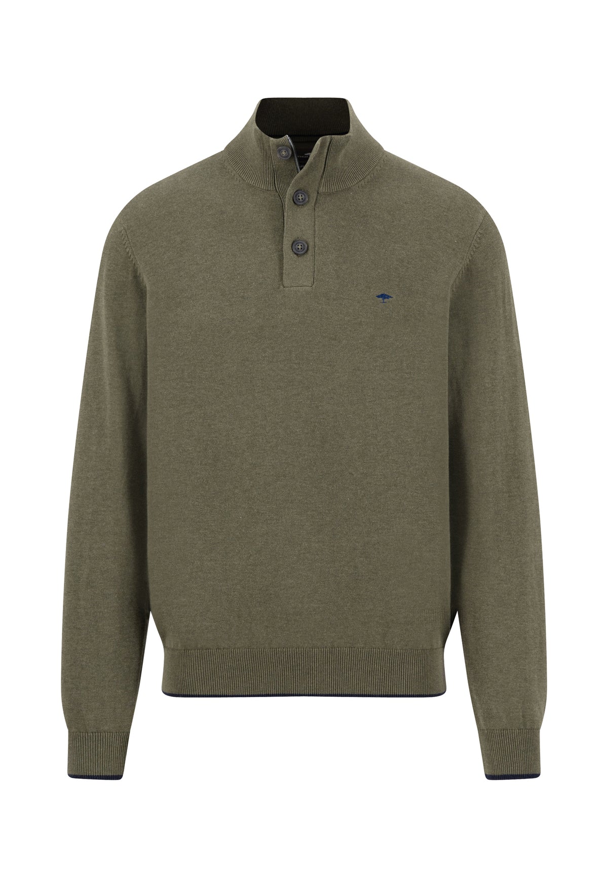 Fynch Hatton Green Button Zip Jumper 1602 227 719