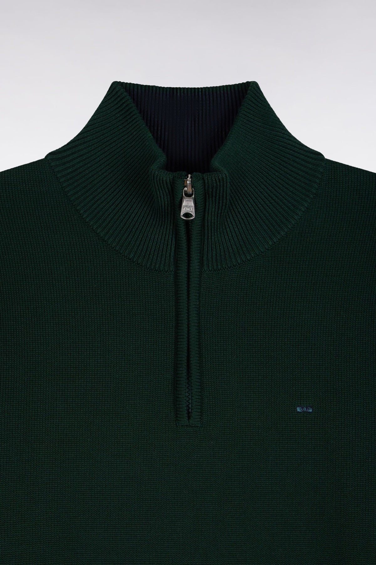 Eden Park Forest Green Zip Cotton Knit H26MAIPU0011 vef21