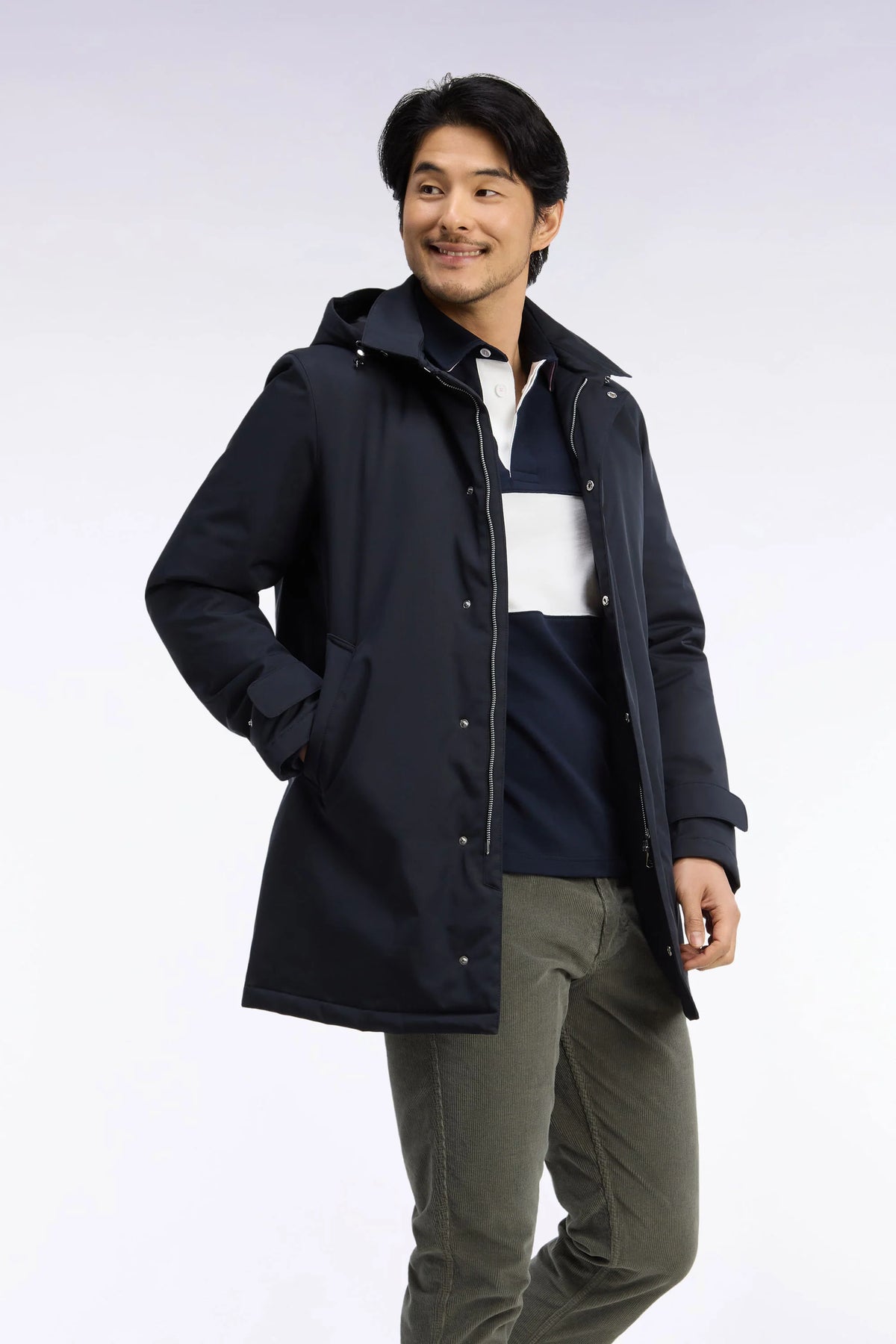 Eden Park Navy Coat H26PAMIM0001 blf