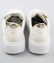 Load image into Gallery viewer, Nero Giardini E306541D Bianco | White Platform Trainers with Gold Contrast
