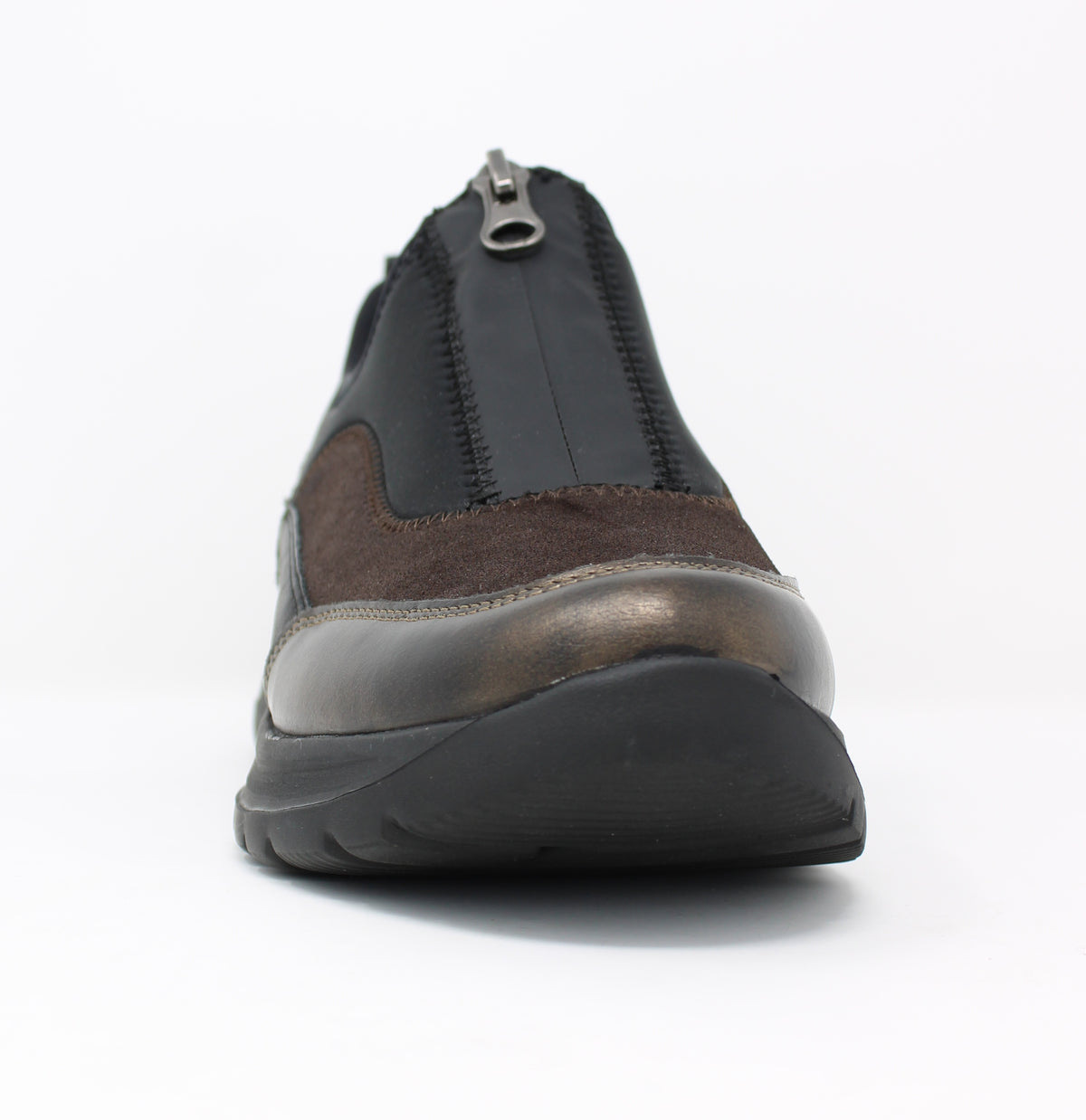 Remonte Black Bronze Front Zip Shoe D2V01