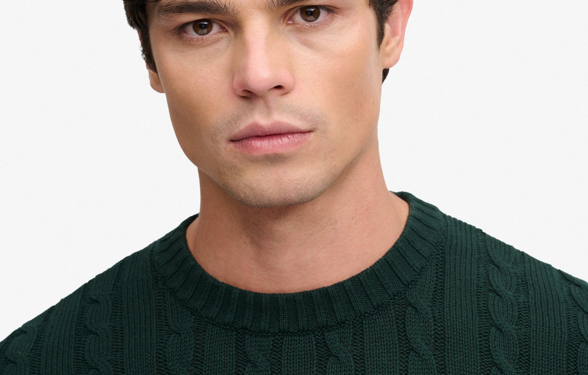 Superdry Green Cable Crew M6110707E L5X