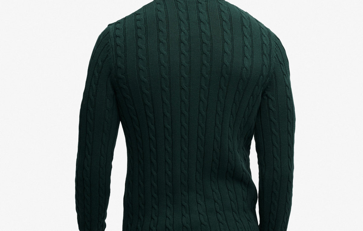 Superdry Green Cable Crew M6110707E L5X