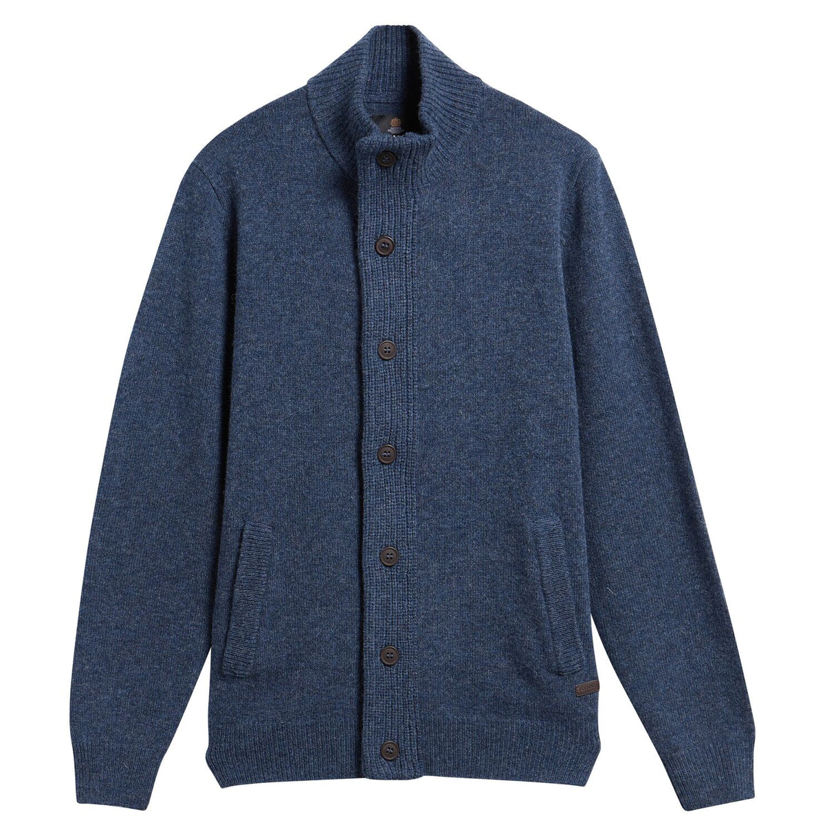 Barbour Lambswool Cardigan Blue MKN0731 IN72
