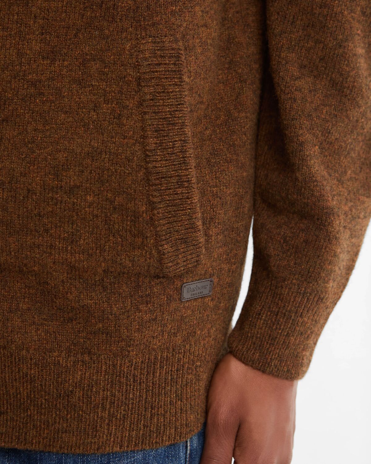 Barbour Lambswool Cardigan Bracken Rust MKN0731 or51