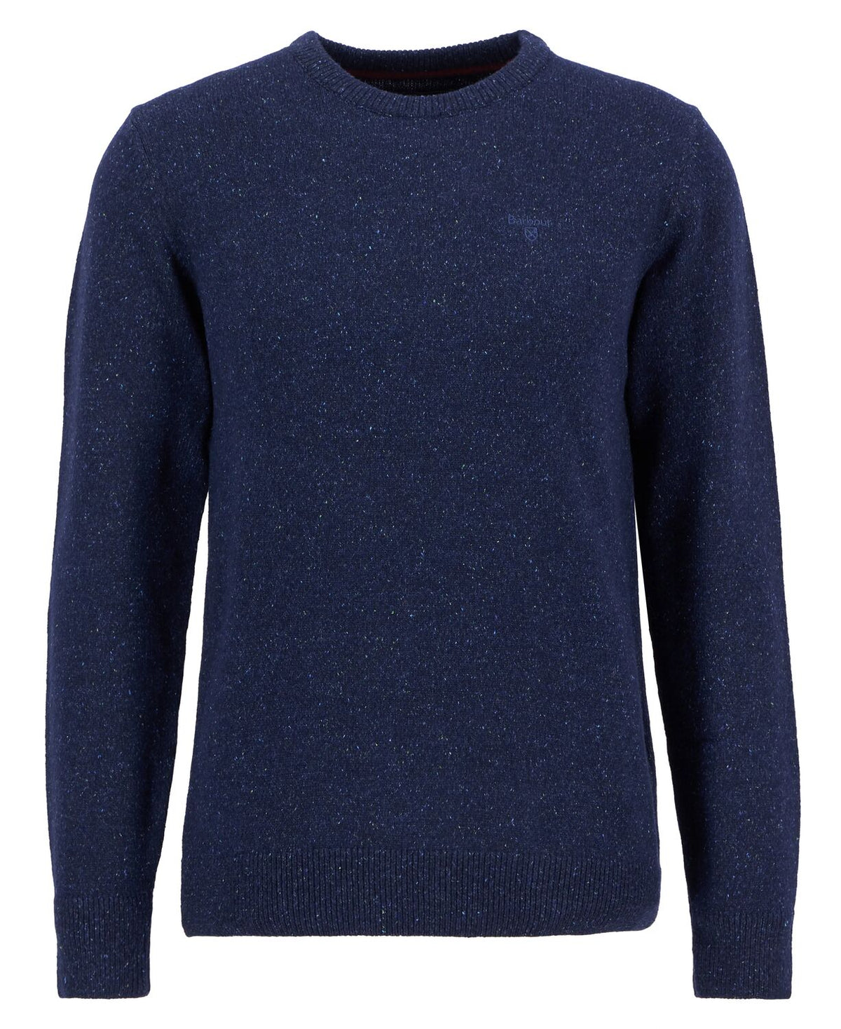 Barbour Tisbury Deep Blue Fleck Crew Knit mkn0844 bl91