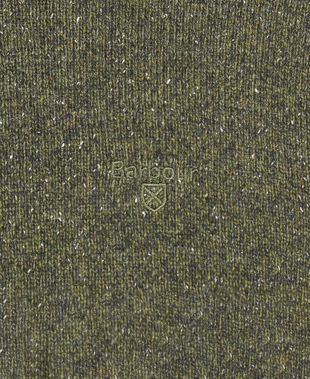 Barbour Tisbury Seaweed Green Fleck Crew Knit mkn0844 GN79