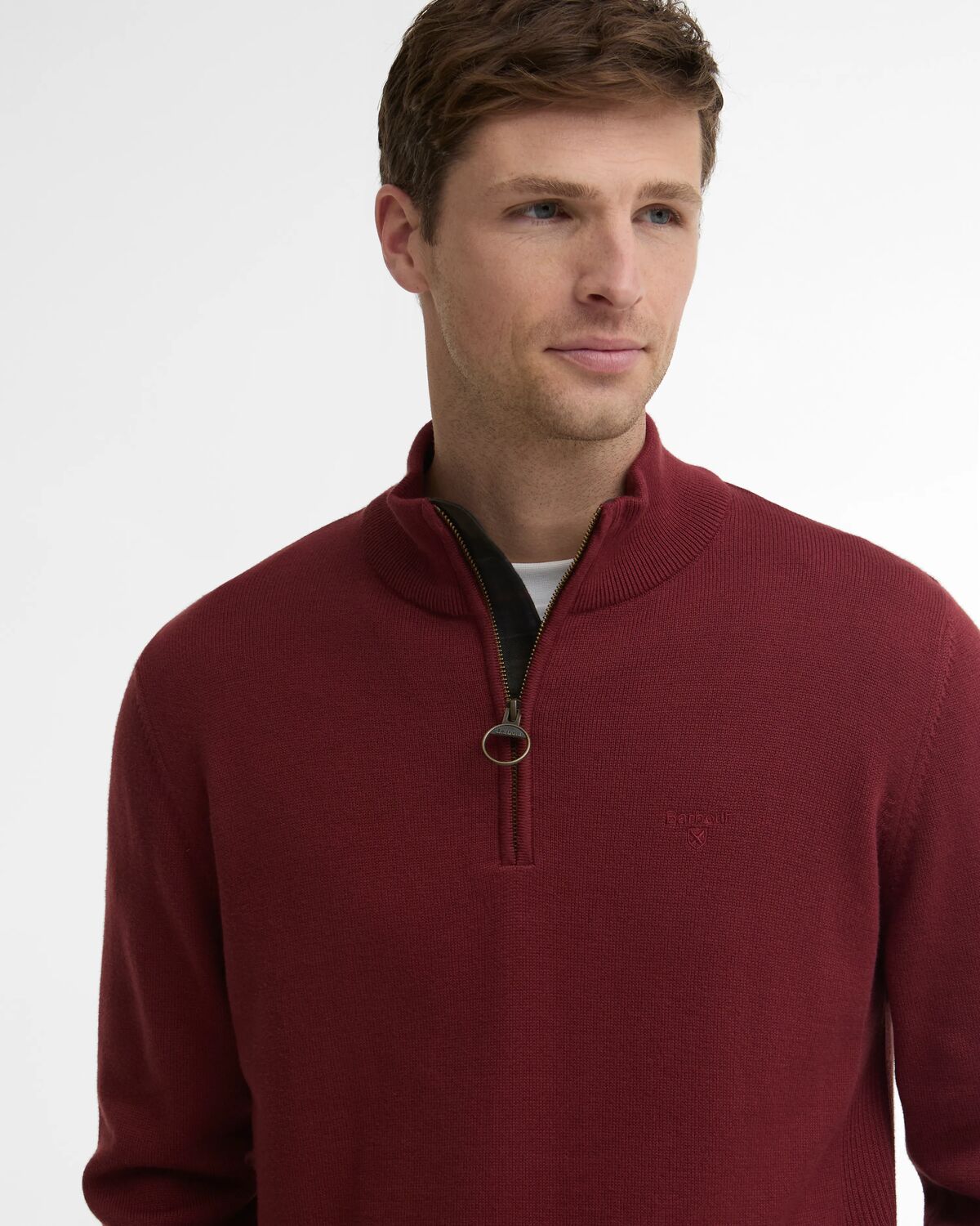 Barbour Zip Jumper Russet Orange MKN1074 BR57