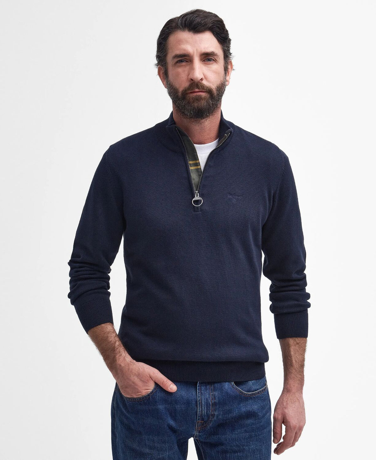 Barbour Zip Jumper Navy MKN1074 ny91