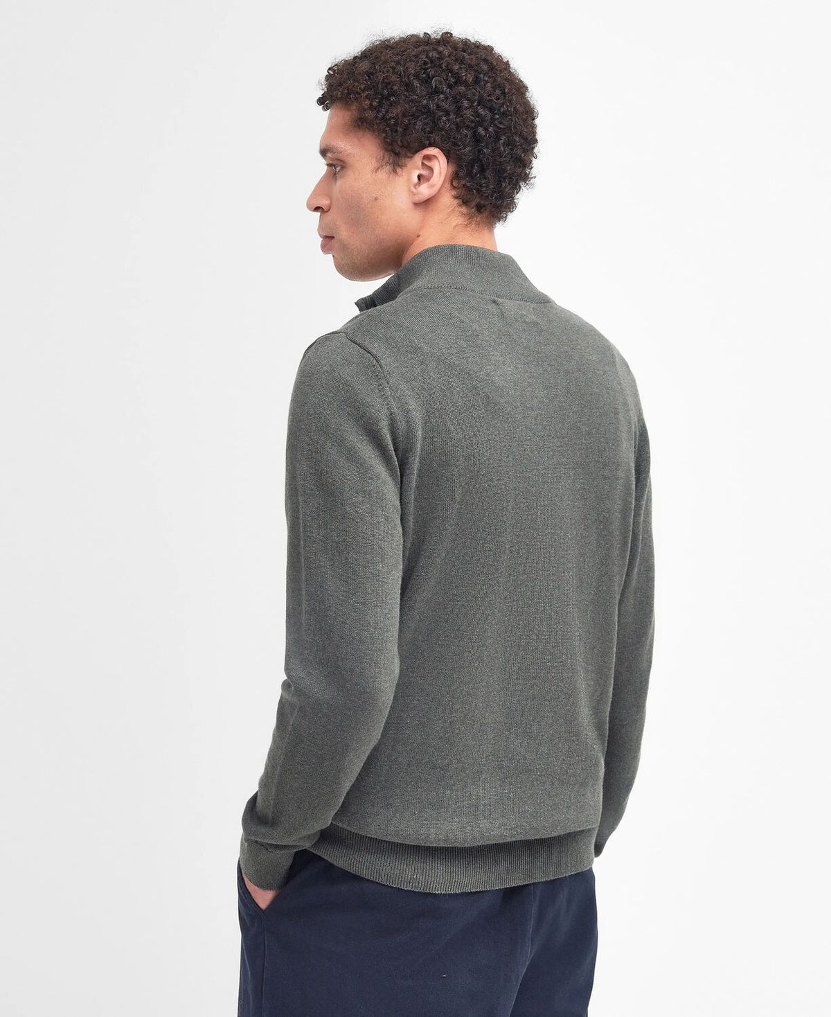 Barbour Zip Jumper Olive Green MKN1074 ol91