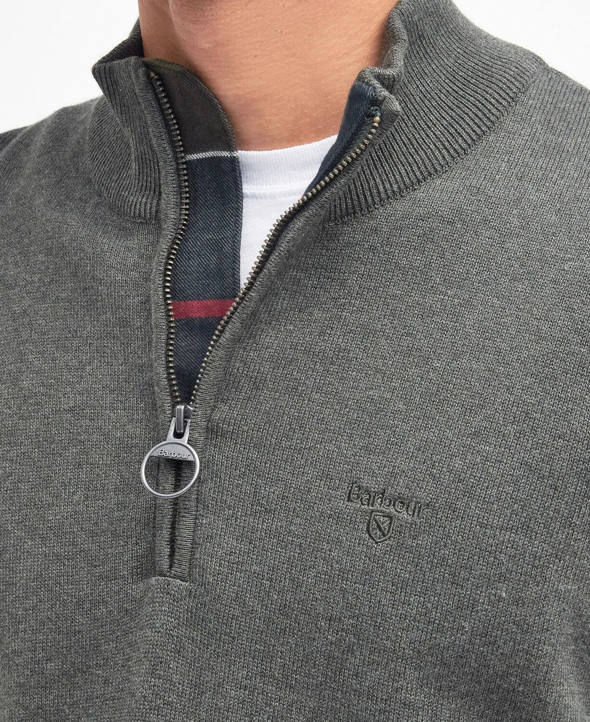 Barbour Zip Jumper Olive Green MKN1074 ol91