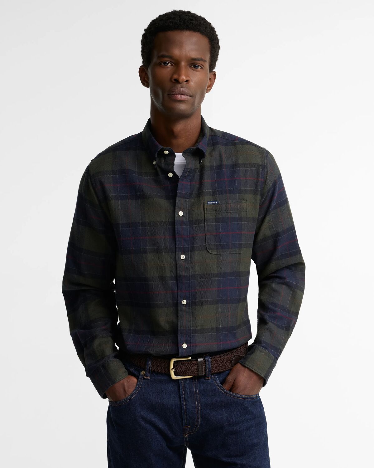 Barbour Green Check Shirt MSH5014 TN43