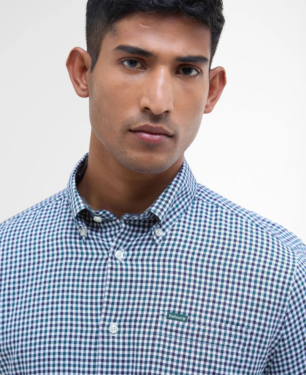 Barbour Padshaw Green Gingham Shirt MSH5027 gn51