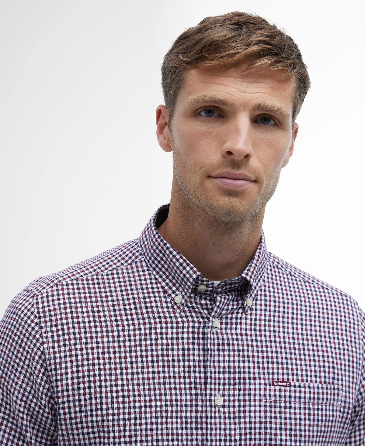 Barbour Padshaw Rich Red Gingham Shirt MSH5027 re33