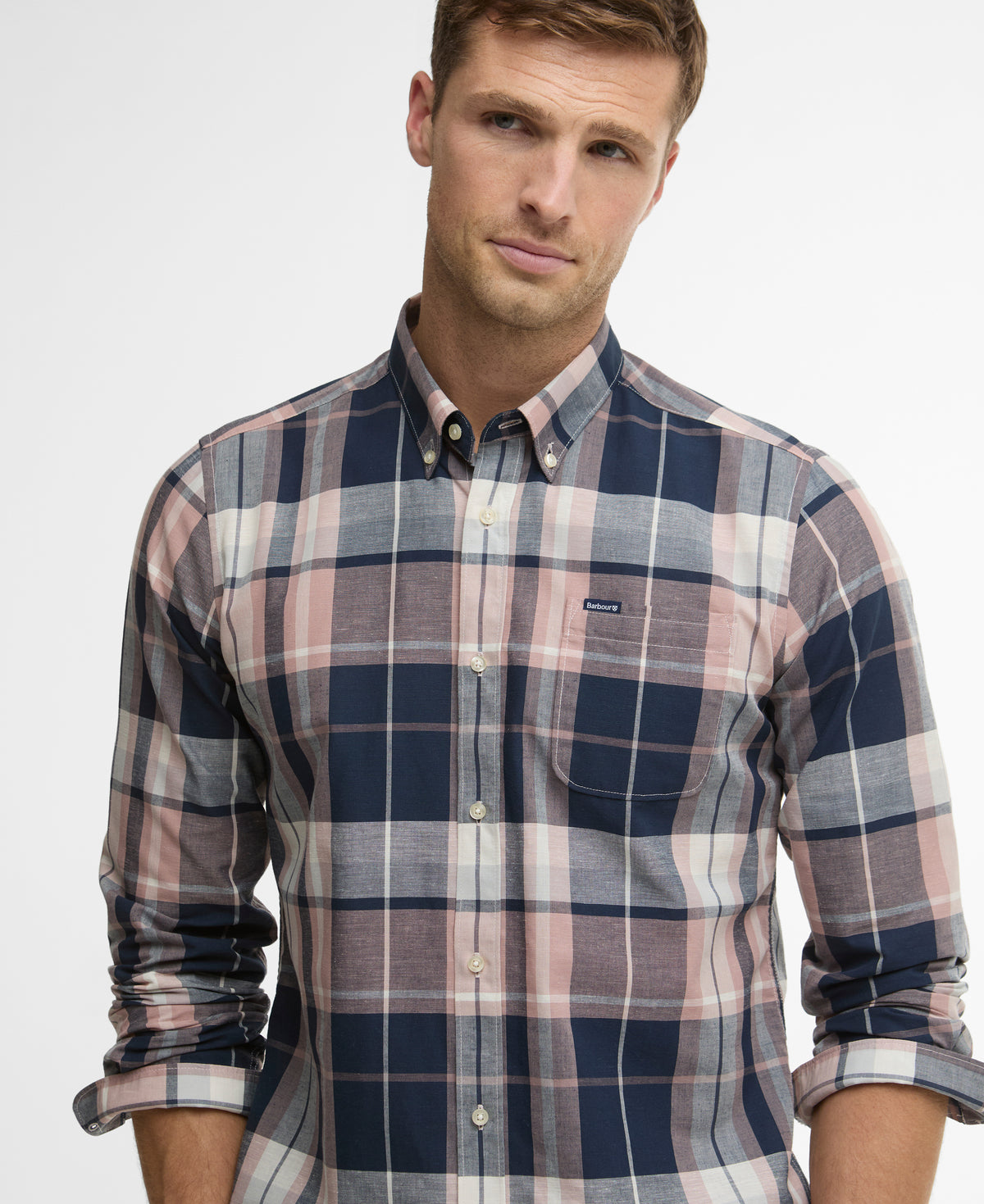 Barbour Navy Newbridge Check Shirt MSH5720 ny91
