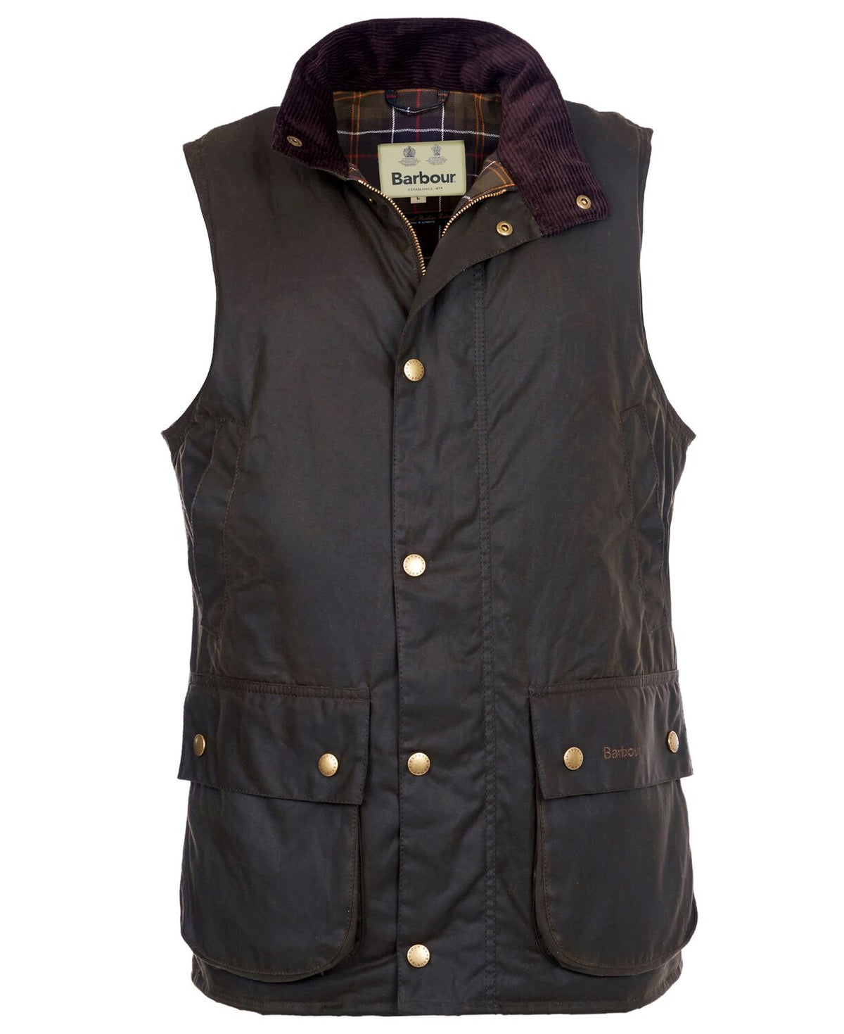 Barbour Westmorland Wax Olive Gilet MWX0723 ol71