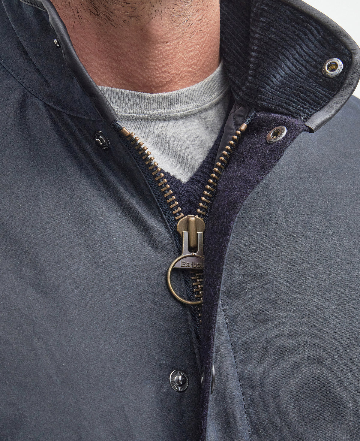 Barbour Hereford Wax Jacket Navy mwx1213 ny92