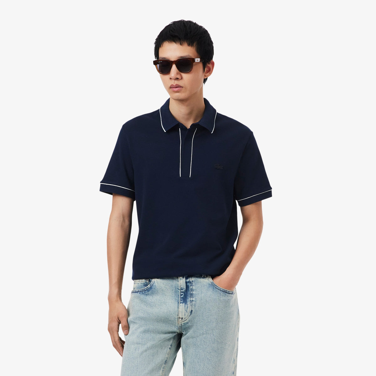 Lacoste Paris Navy Polo Shirt PH8184 166