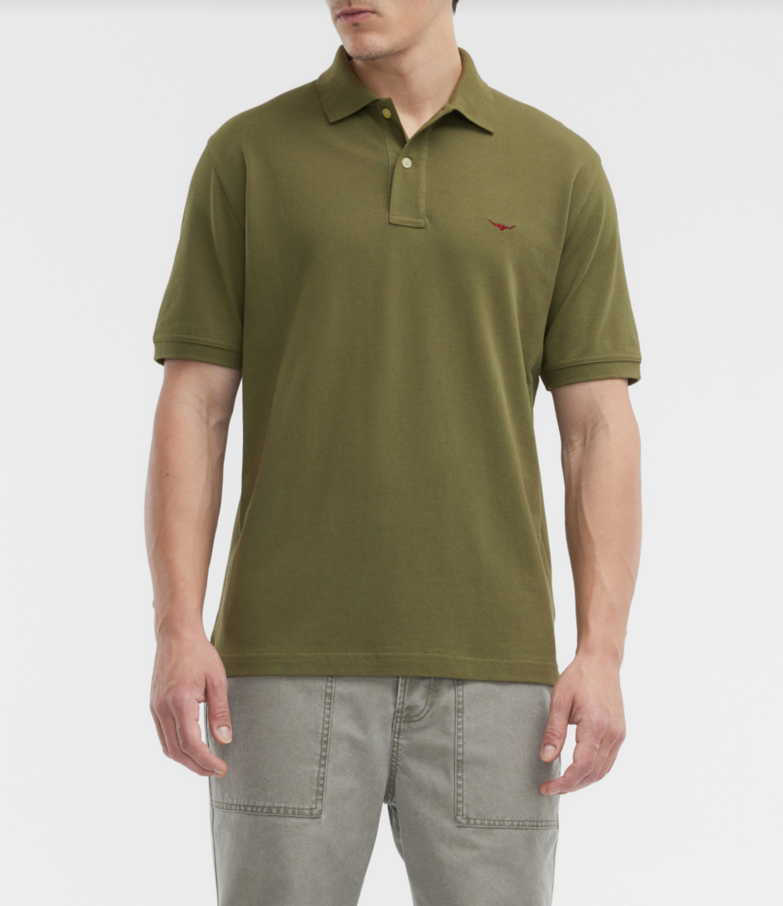 RM Williams Fatigue Green Polo Shirt KP210PQ