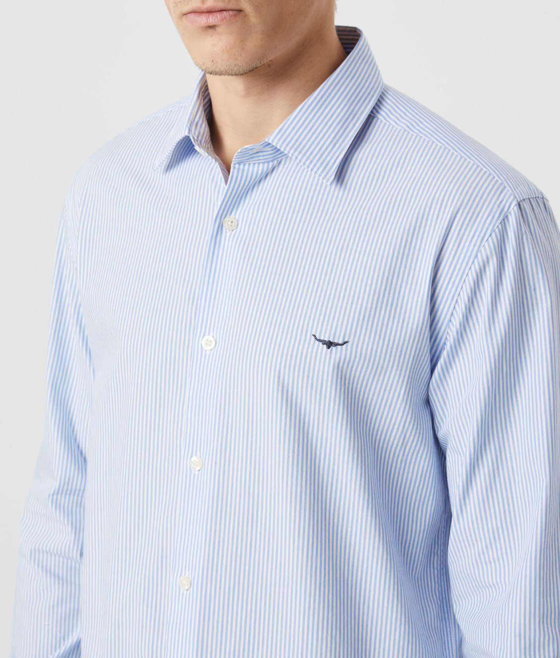 RM Williams Sommers Blue Stripe Shirt SH200PM