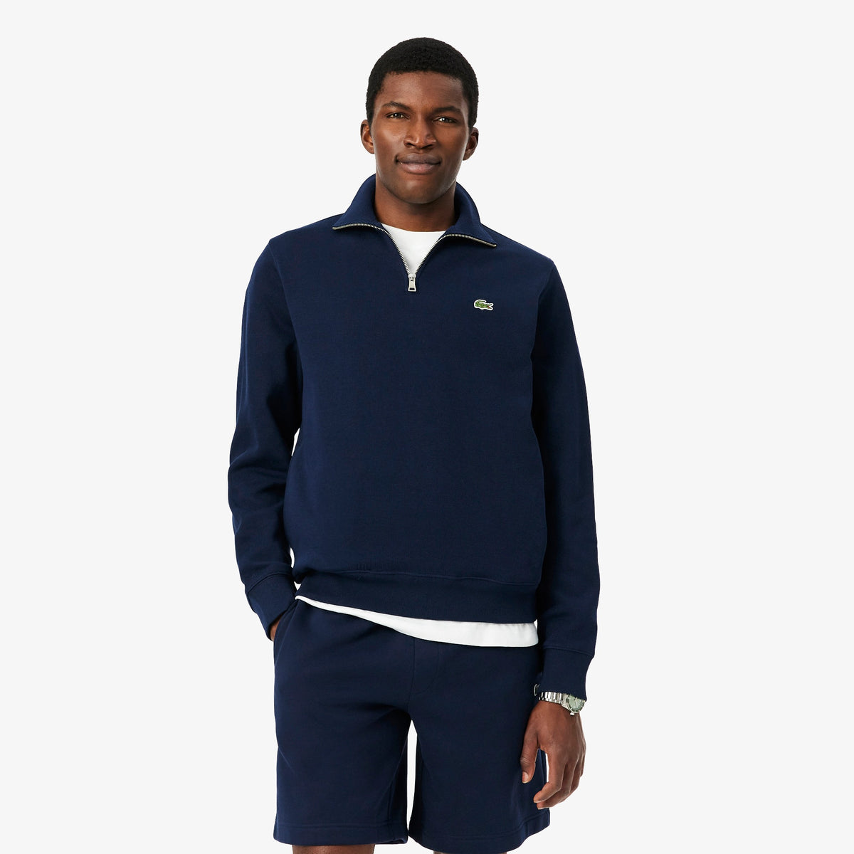 Lacoste Navy Zip Sweat SH1927 166