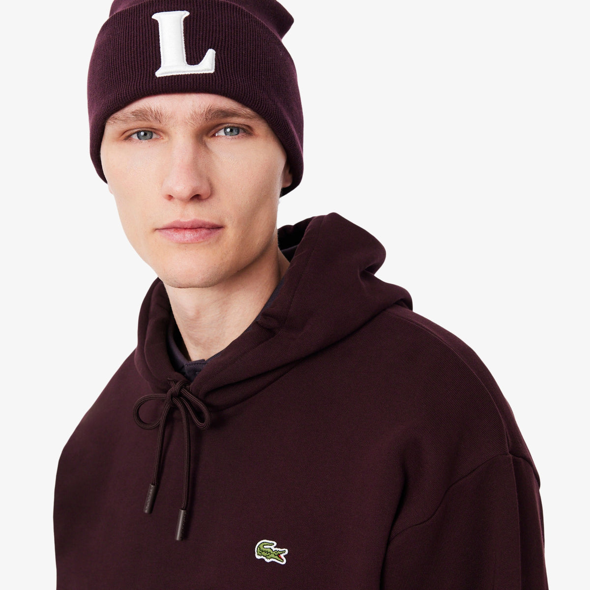 Lacoste Burgundy Hoodie SH8863 3KE