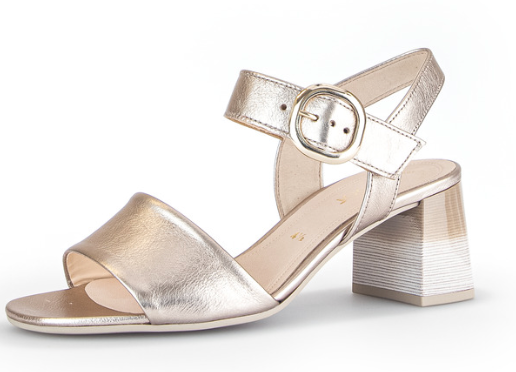 Gabor Metallic Gold Dressy Sandals 61.700.62 Puder