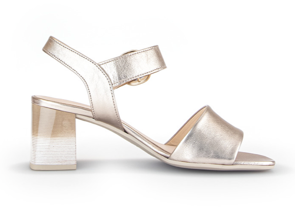 Gabor Metallic Gold Dressy Sandals 61.700.62 Puder