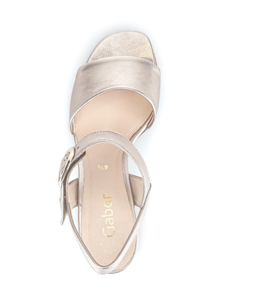 Gabor Metallic Gold Dressy Sandals 61.700.62 Puder
