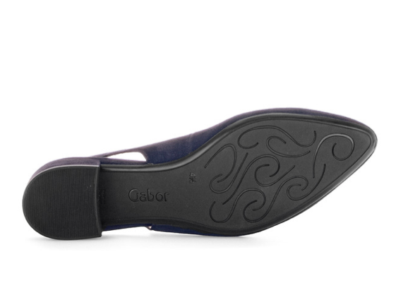 Gabor Low Block Heel Slingback Shoe in Navy Atlantic