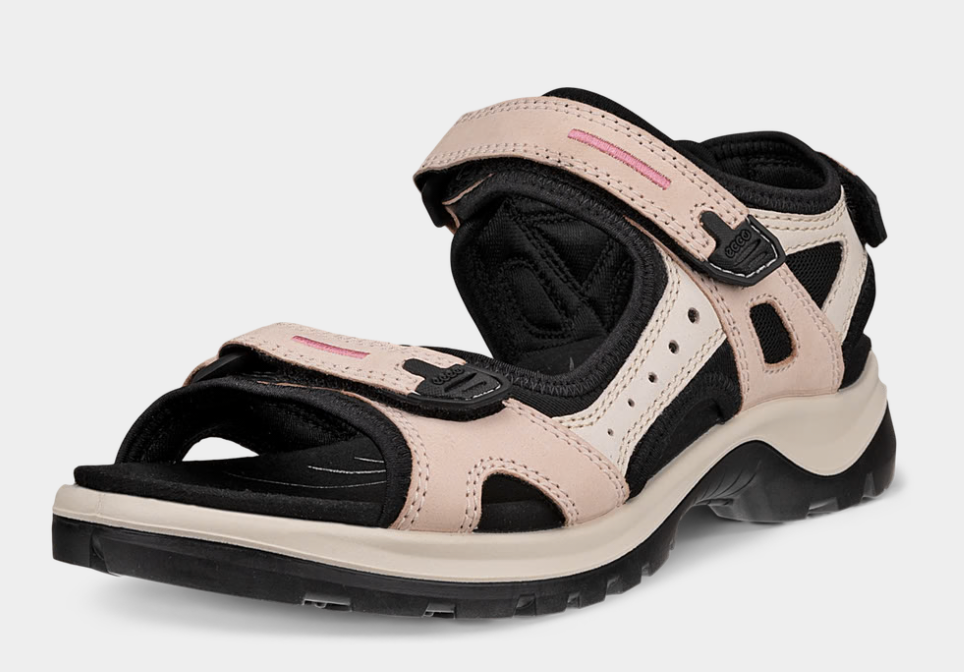 Ecco Lightweight Supportive Offroad Walking Sandals in Rose