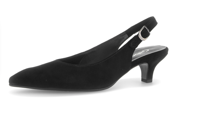 Gabor Black Nubuck Slingback Shoe 71.500.17