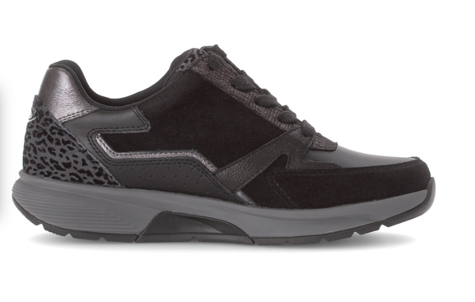 Gabor Rollingsoft Black Multi Wedge Shoes 76.878.67
