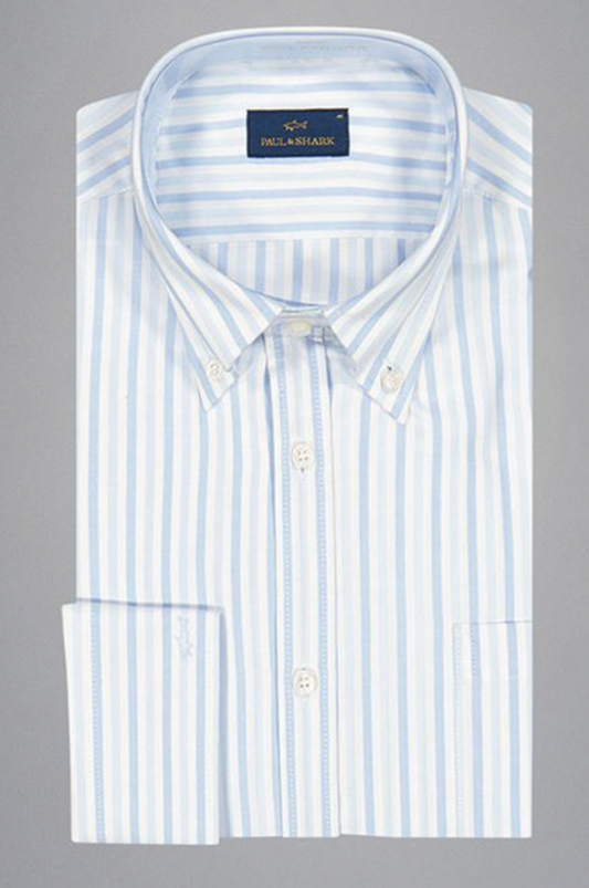 Paul Shark Blue Stripe Shirt 26413122 vc5