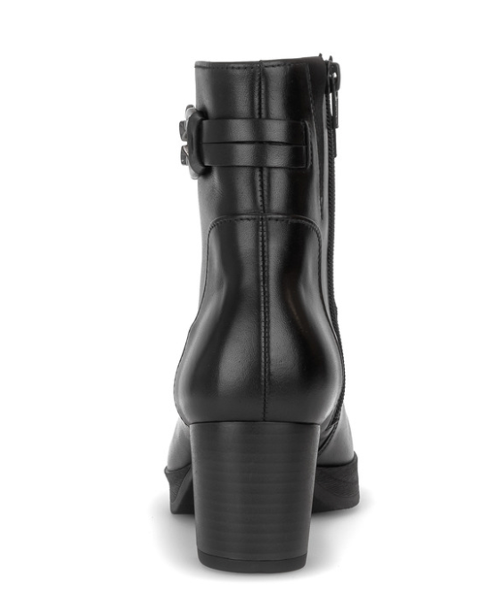 Gabor Black Leather Ankle Boot 8030.02 003