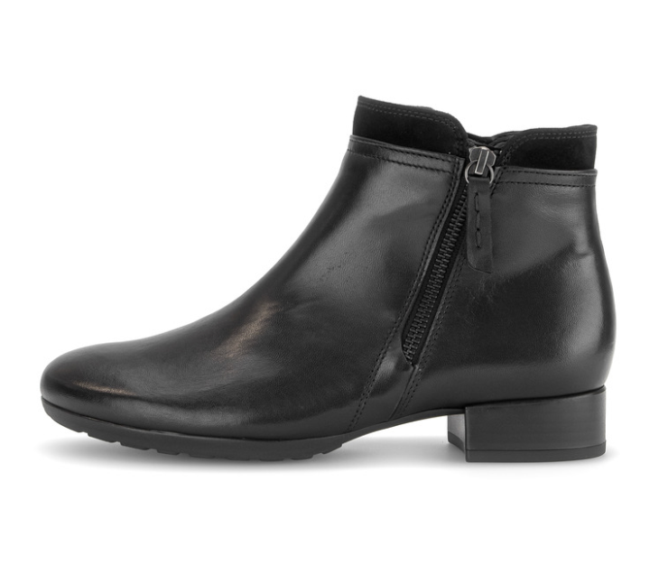 Gabor Low Block Heel Black H Fit Boots 8031.02 001