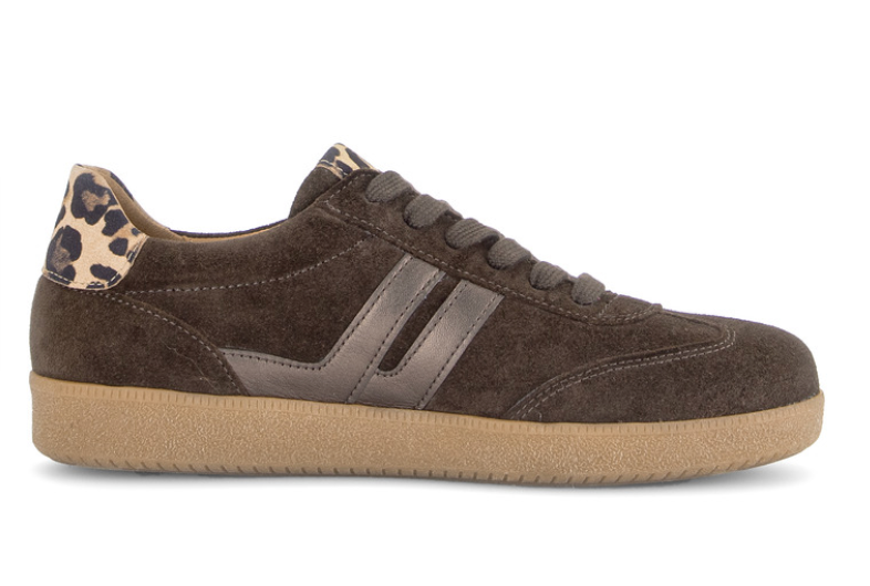 Gabor Brown Suede Lace Up Trainers 6011.01 003