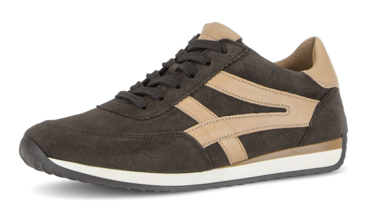 Gabor Mocca Brown Suede H Fit Trainers 6032.01 003