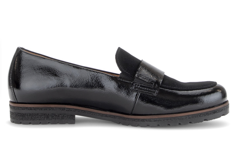 Gabor Black Patent Loafer 4005.01 002