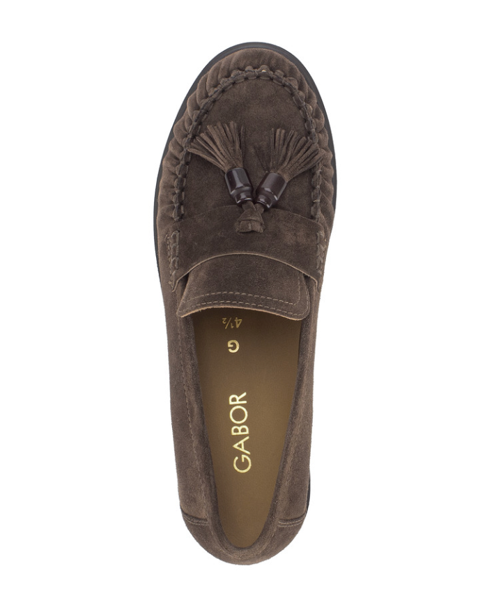Gabor Brown Suede Loafer 4009.02 003