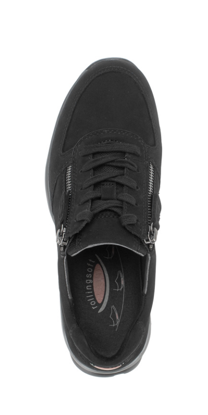 Gabor Rollingsoft Black Shoes 0100.01 001