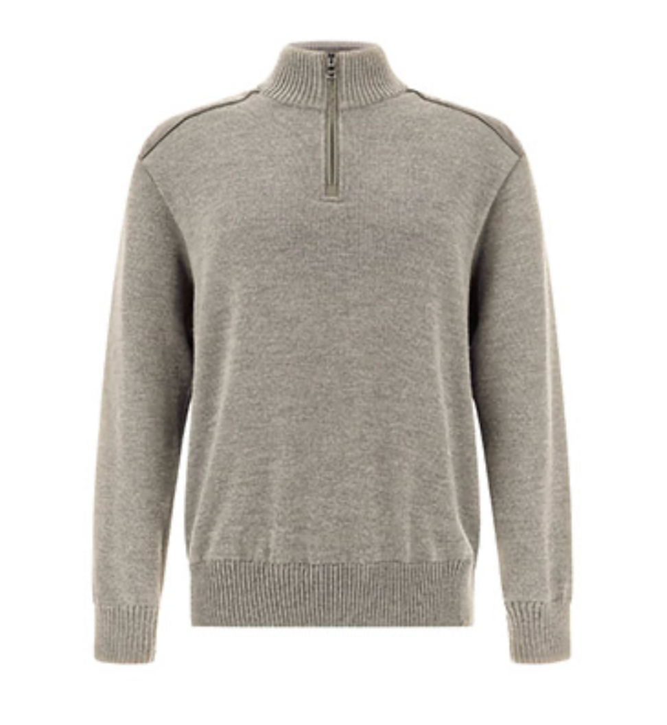 Paul Shark Taupe Beige Zip Wool Knit 16311135