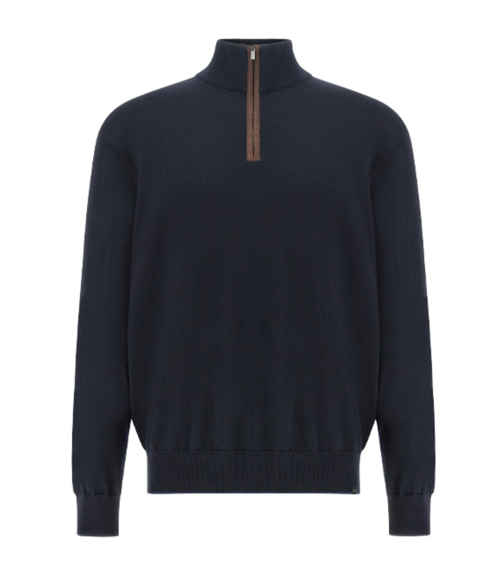 Paul Shark Navy Zip Wool Knit 16311157 050