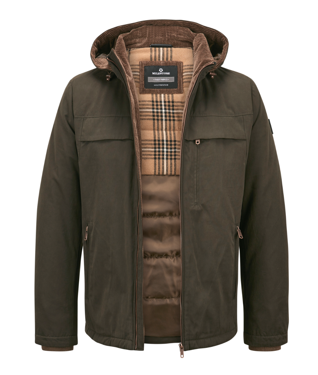 Milestone Green Hooded Jacket Harry 48