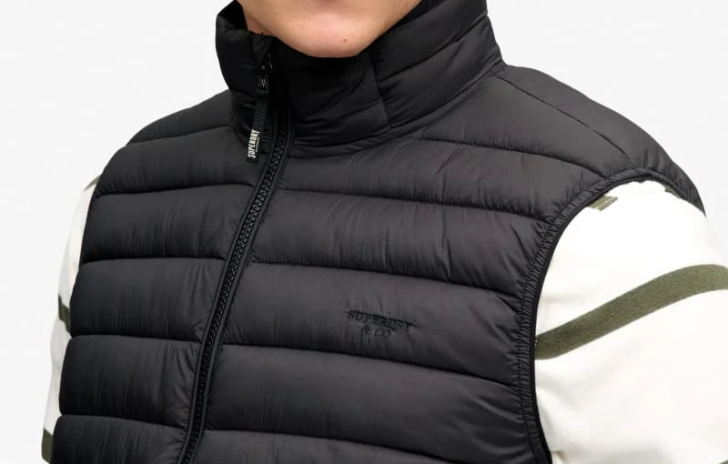 Superdry Black Gilet M5012516A 02a