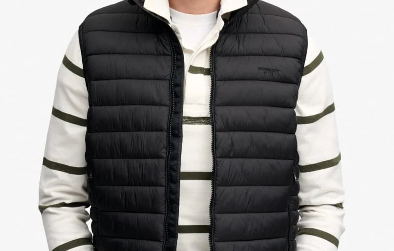 Superdry Black Gilet M5012516A 02a
