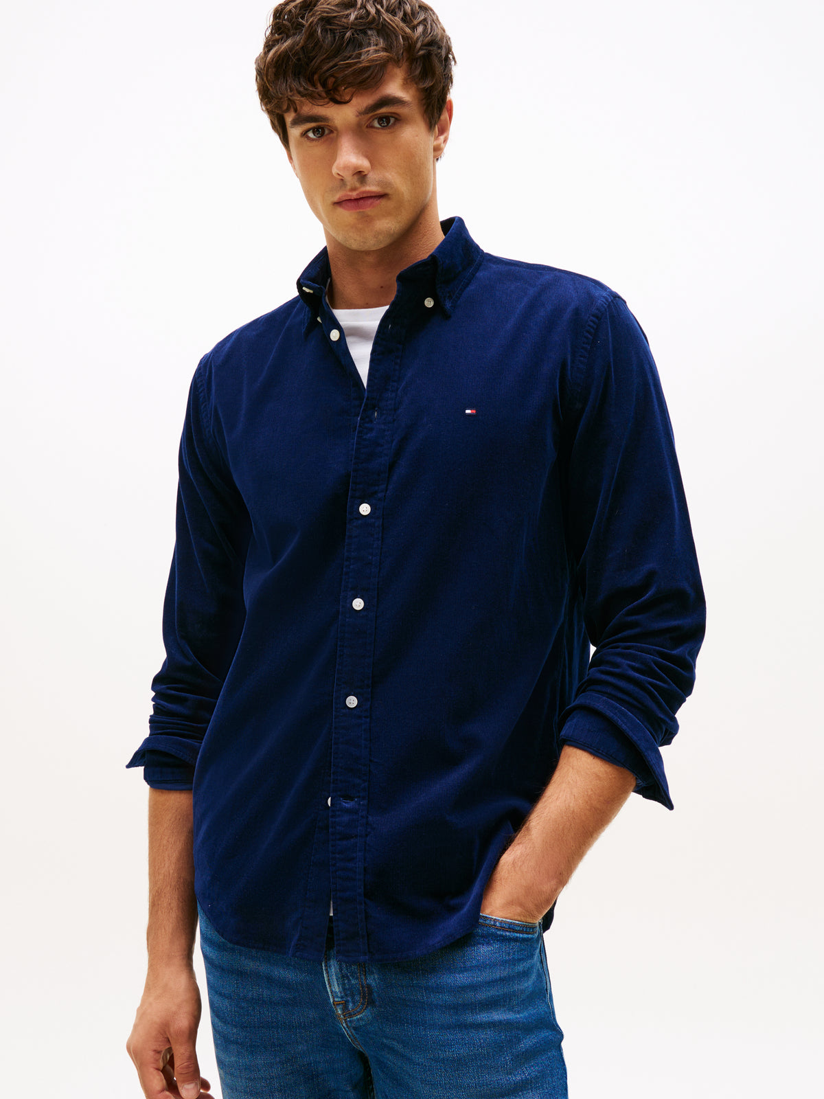 Tommy Hilfiger Navy Cord Shirt MW0MW40486 BCL