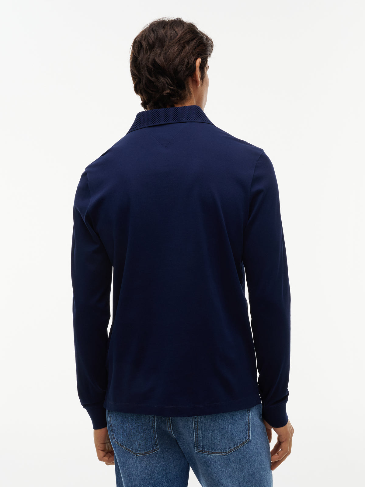 Tommy Hilfiger Navy Long Sleeve Polo MW0MW44649 DCC